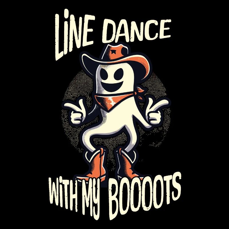Cowboy Mit Boots Line Dance Gespenst