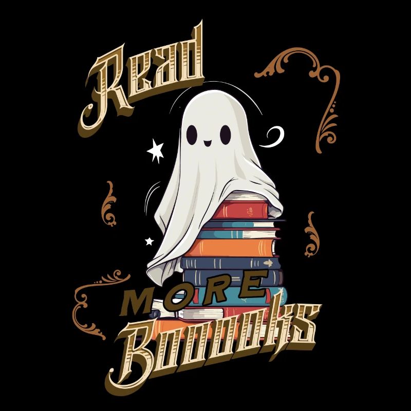 ScaryCute Book Lover Ghost Funny