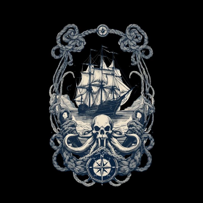 Abenteuer Auf Hoher See Mit Piratenschiff