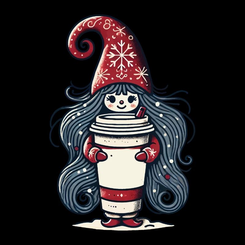 Gnome amateur de café de Noël