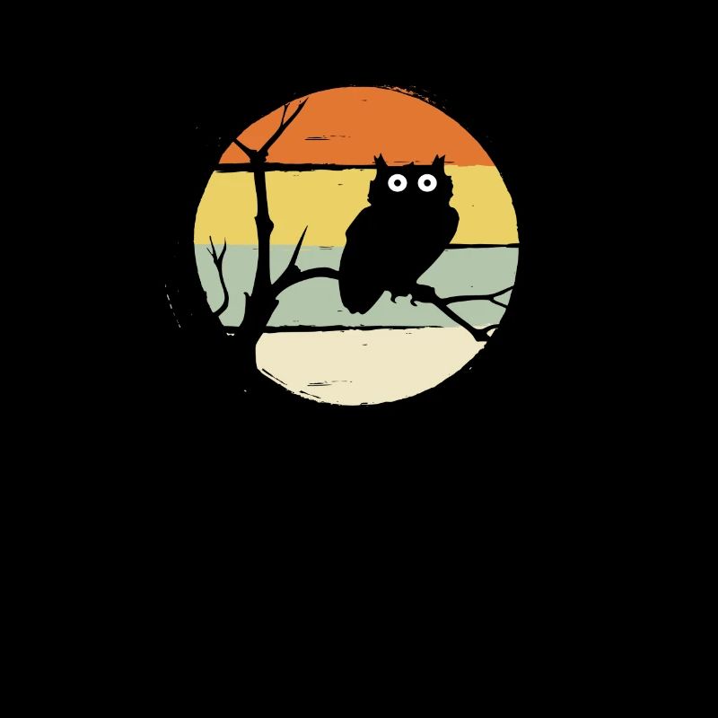 Eule nacht retro kauz witzig tier wald geschenk