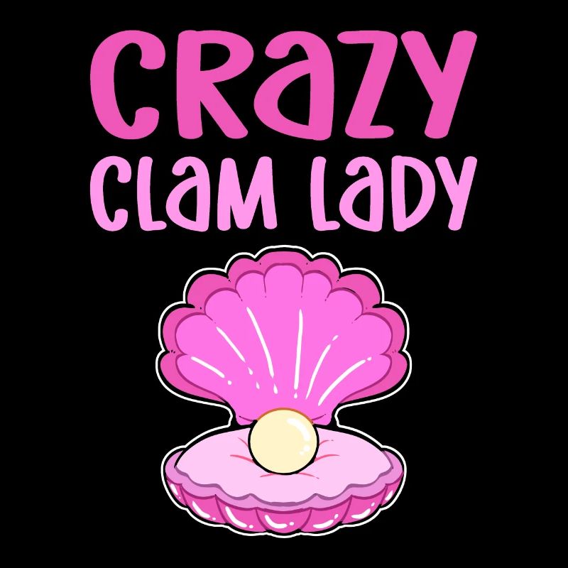 Crazy shell lady. Shellfish collecting flotsam