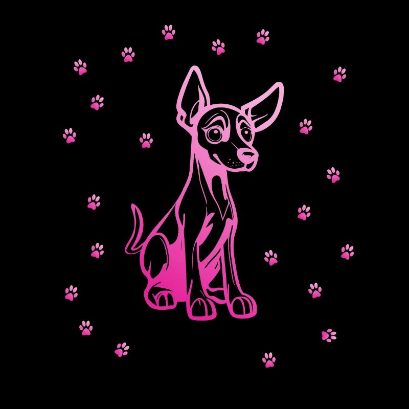 Dobermann Pinscher mit kleinen Pfoten