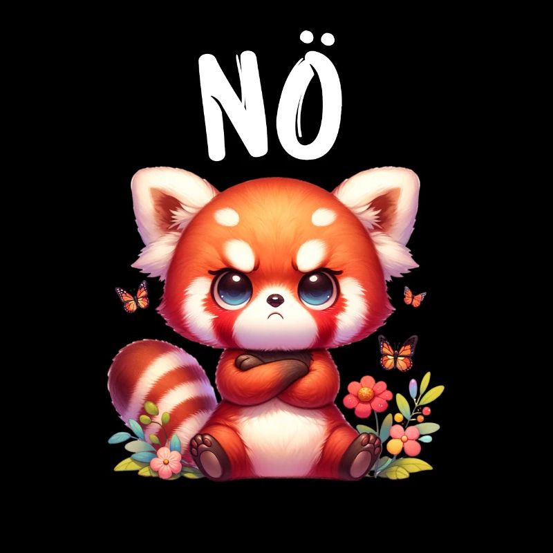 Panda roux Drôle Dicton Non, Renard de Feu