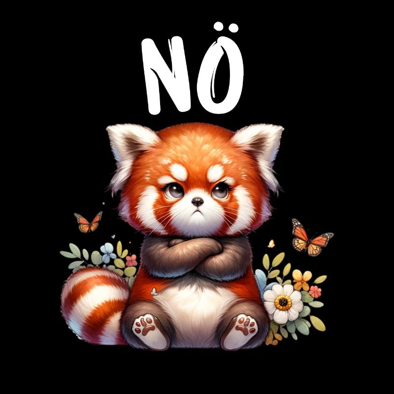 Panda roux Drôle de dicton Nope Renard de Feu