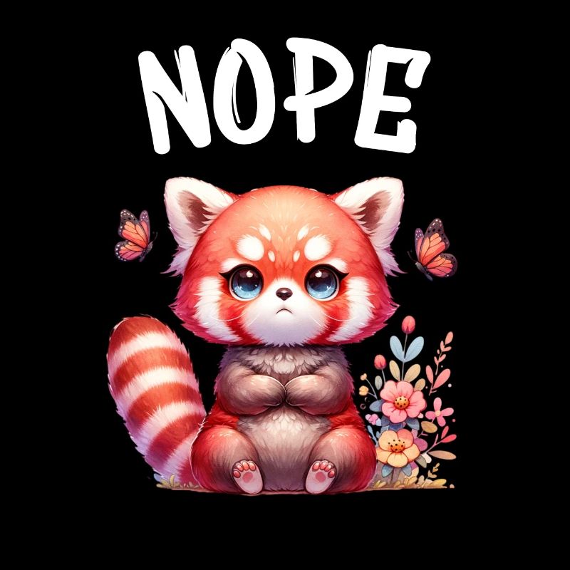 Panda roux Drôle de dicton Nope Renard de Feu