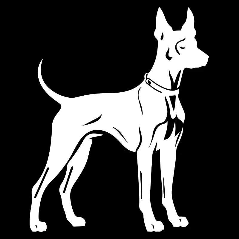 Silhouette de chien doberman