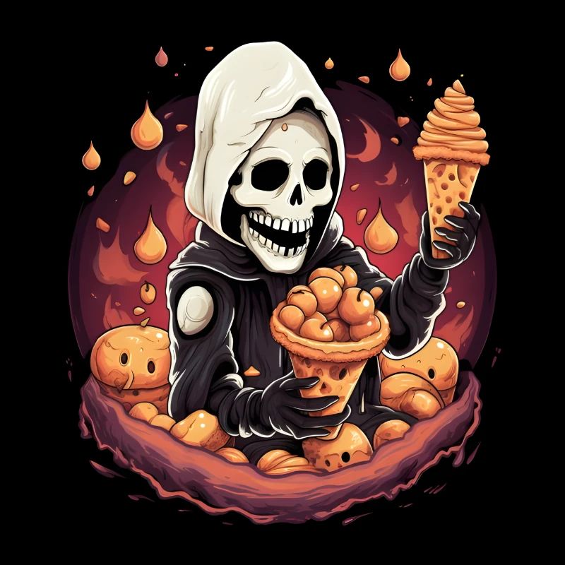 Crème glacée Skeleton Halloween
