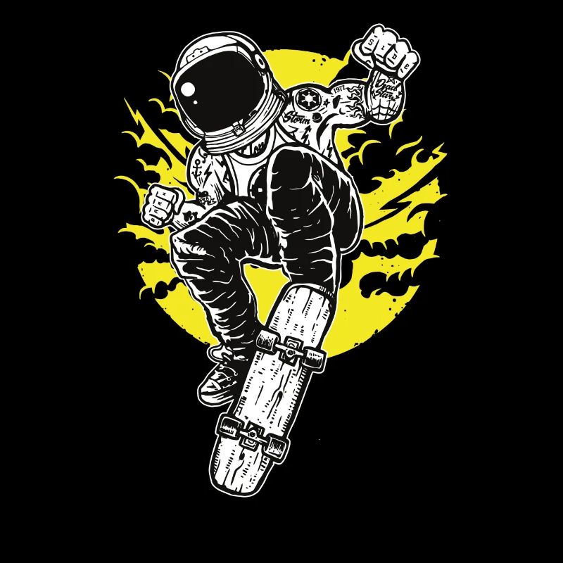 Astronaut Space Skater: Fly with skateboard!
