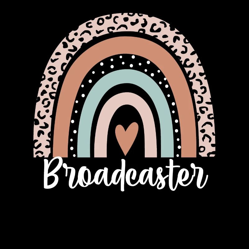 Broadcaster Rainbow Leopard Funny Broadcaster