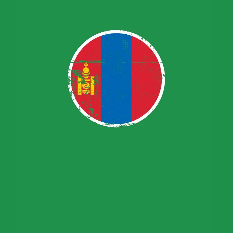 Mongolia Vintage Mongolian Flag Mongol