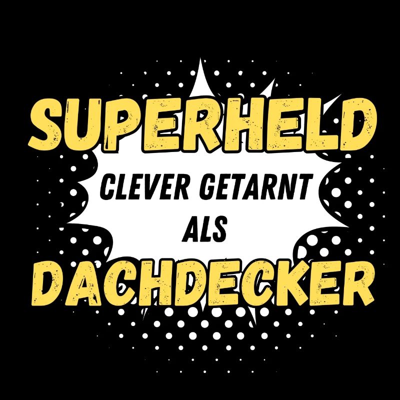 Superheld clever getarnt als Dachdecker
