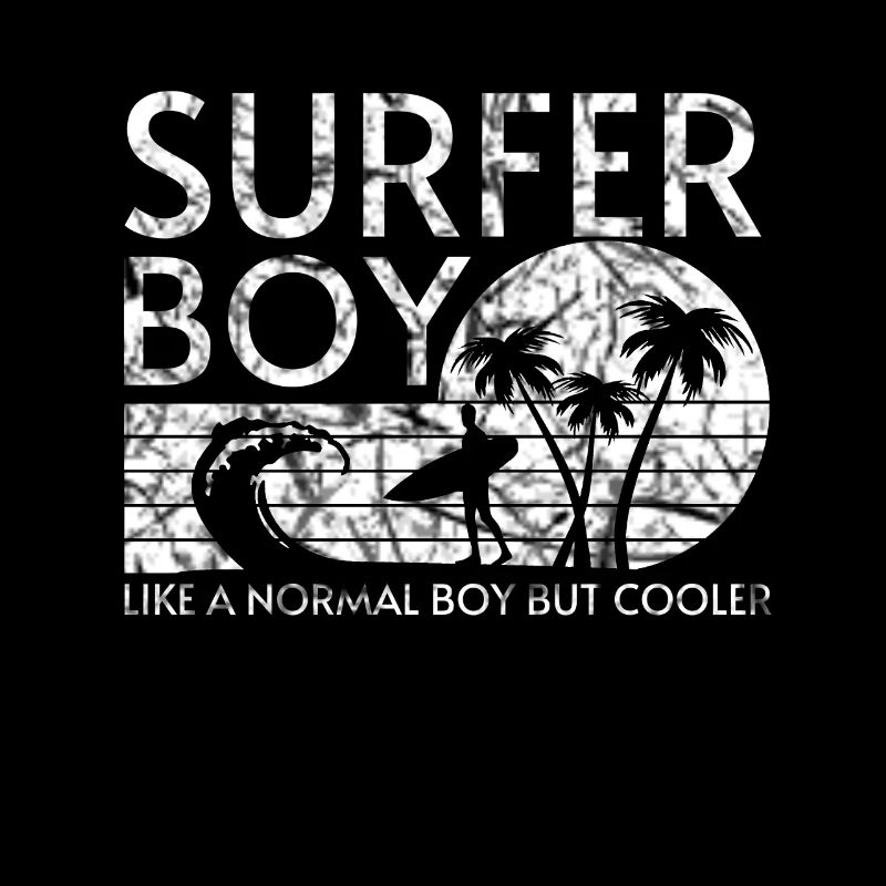 Surfeur garçon comme un garçon normal mais plus cool