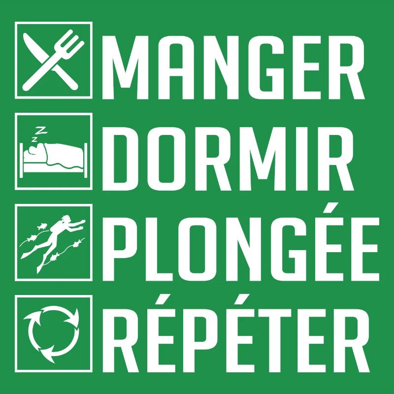 Manger, Dormir, Plongée, Répéter