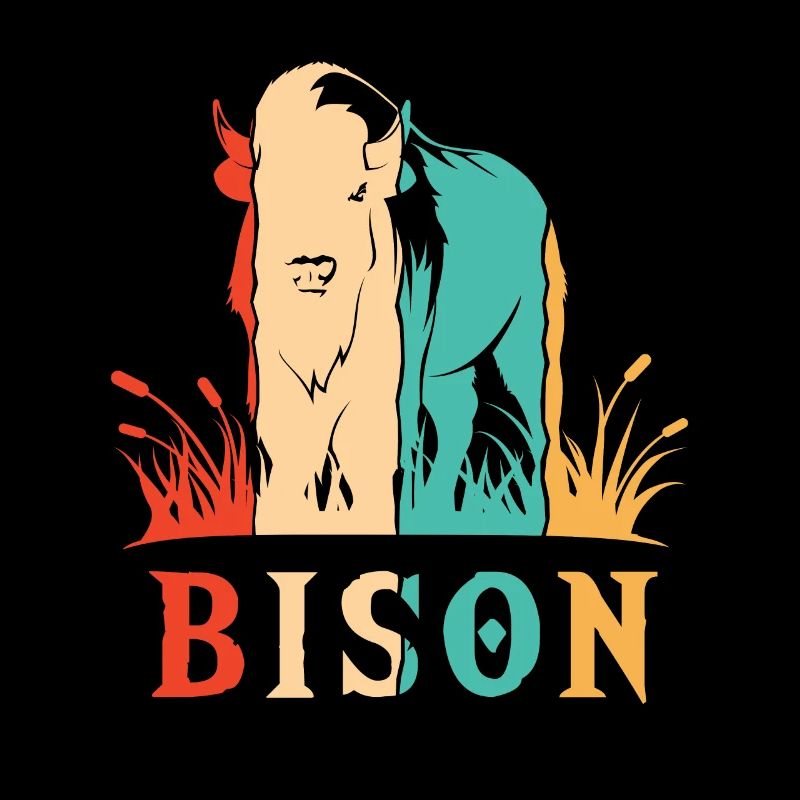 Bison d’Amérique Buffle rétro Bovinae Lover Bison