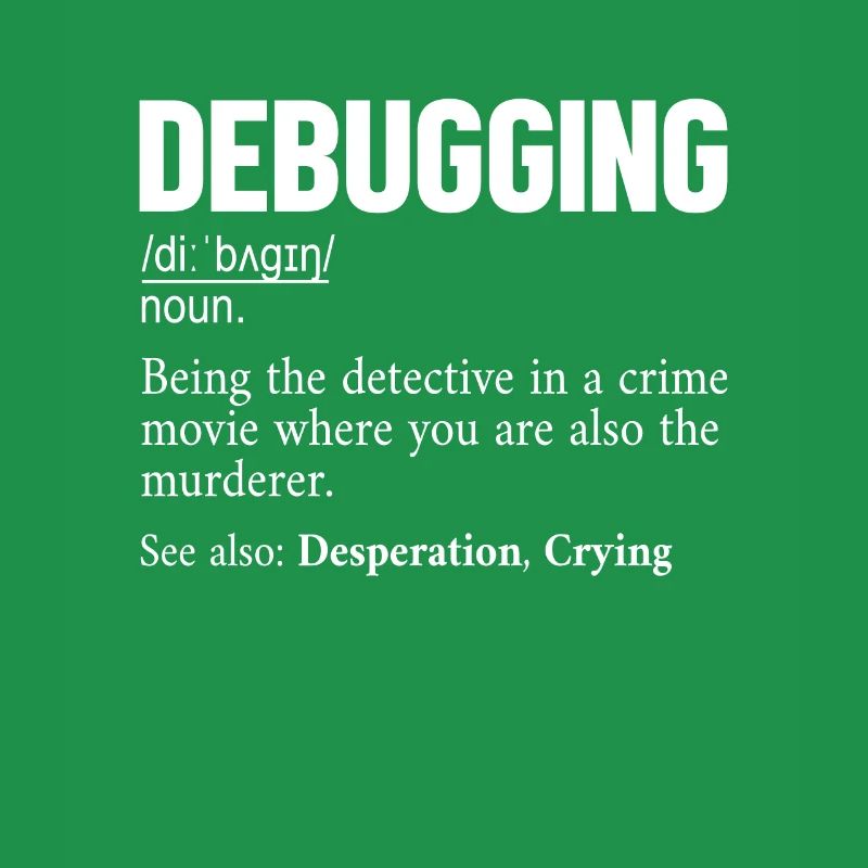 Debugging Definition Developer Coder Programmierer