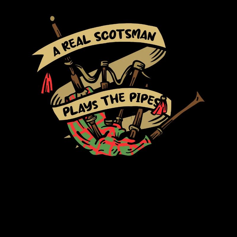 Un vrai Écossais joue de la cornemuse Blowpipe Player