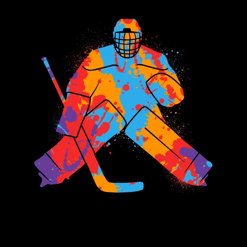 Eishockey Torwart Bunt Kinder Eishockeyspieler