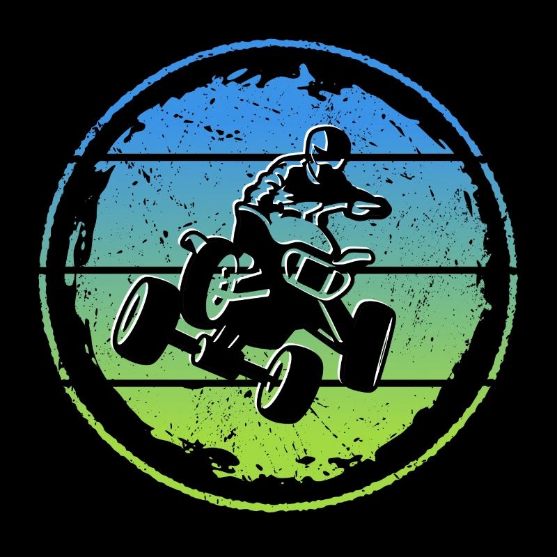 ATV Fahrer Retro Design Offroad Quadfahrer Quad
