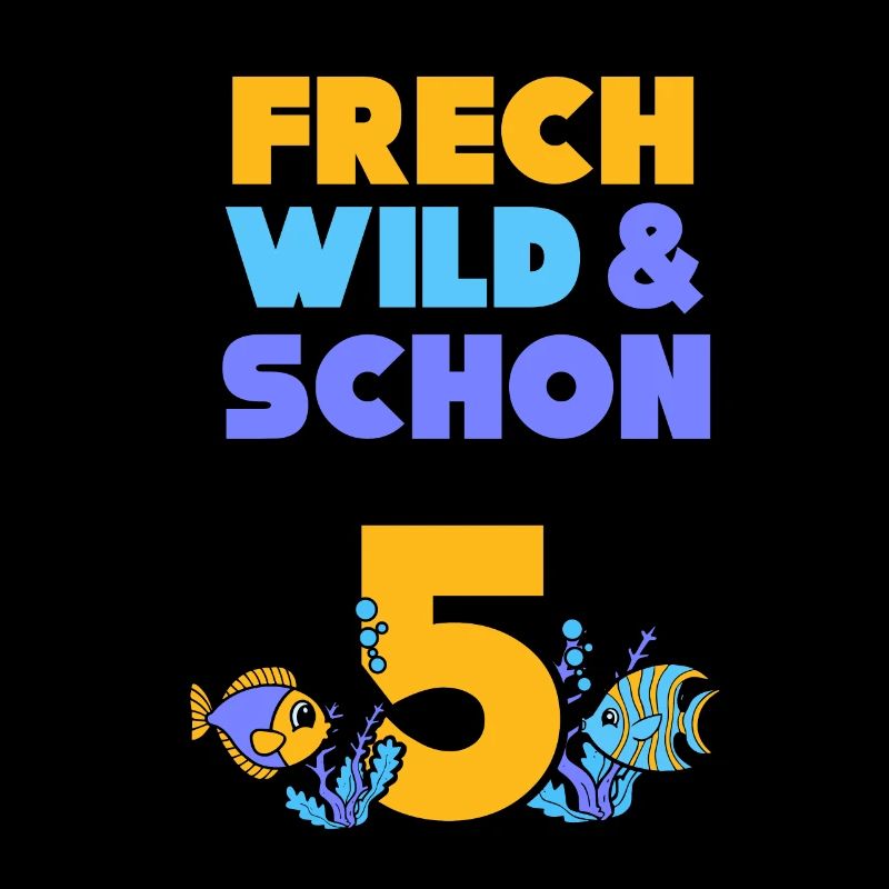 5 Jahre Geburtstag Junge Mädchen Fisch
