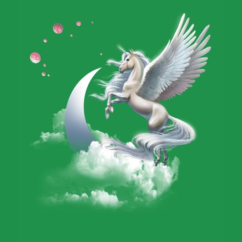 Einhorn oder Pegasus Fliegendes Pferd