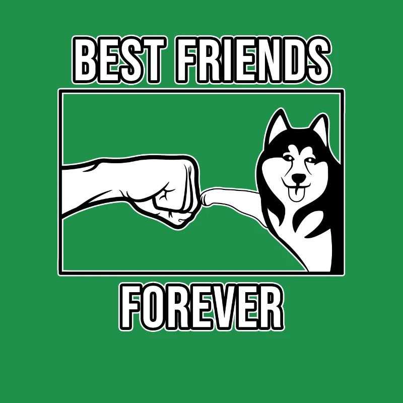 Fauststoß Bester Husky Siberian Husky Freund