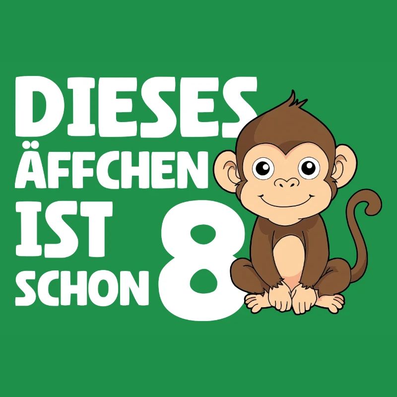 8. Geburtstag 2016 - Dieses Äffchen Ist Schon 8