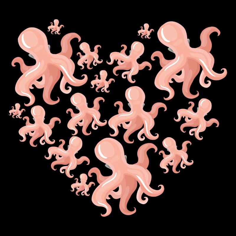 Herz Krake Octopus
