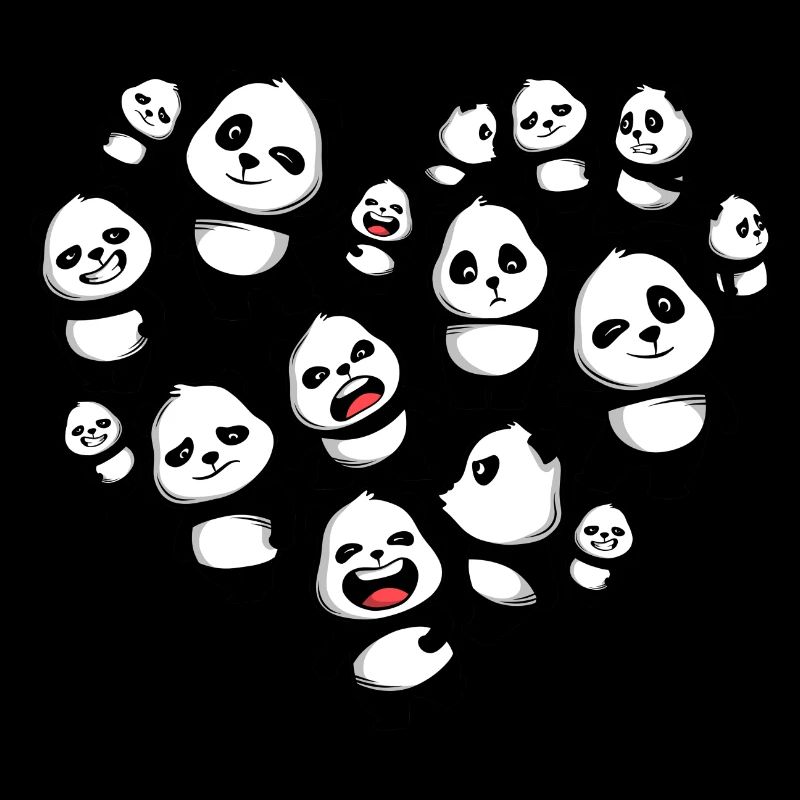 Herz Pandabär Panda