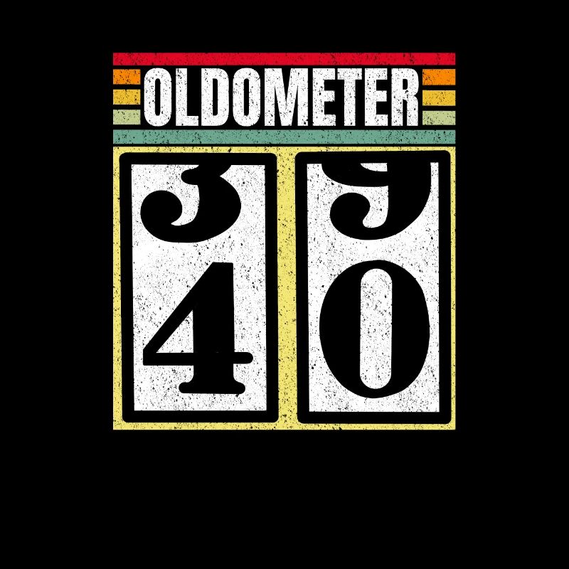 Oldometer 39 40 Lustiger 40. Geburtstag Retro Age 40