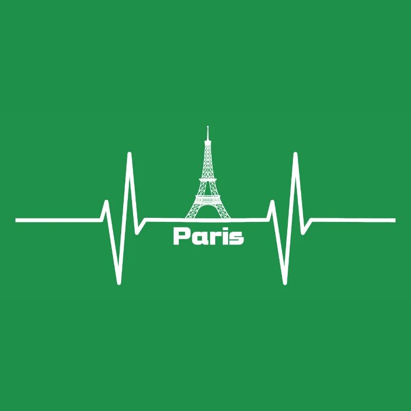 Heartbeat with Eiffel Tower Paris