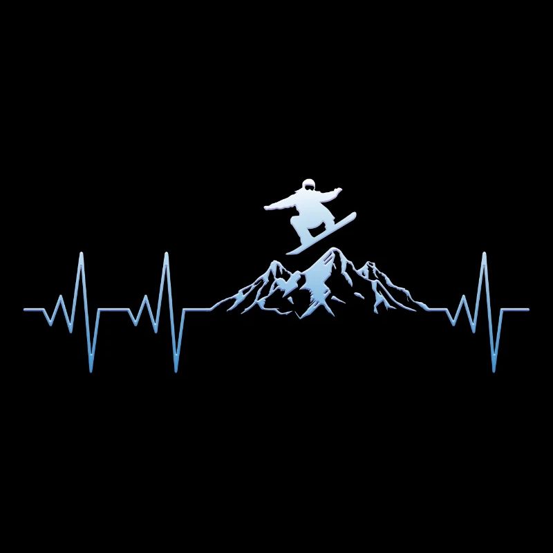 Snowboarder snowboard hjerteslag