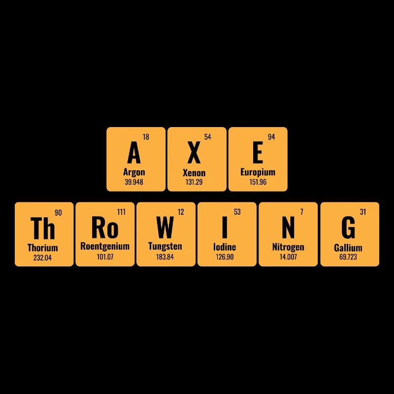 Axe Throwing Periodical Table Of Elements Hatchet