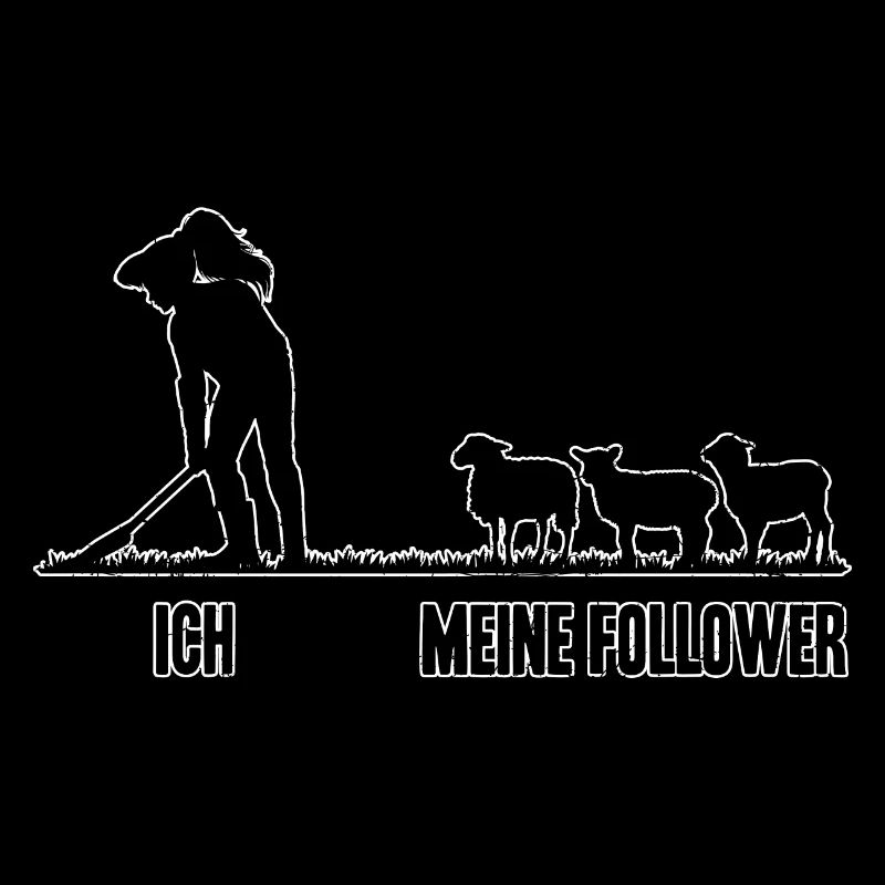 Ich & Meine Follower Schafe Hirte Schäfer Schäfche