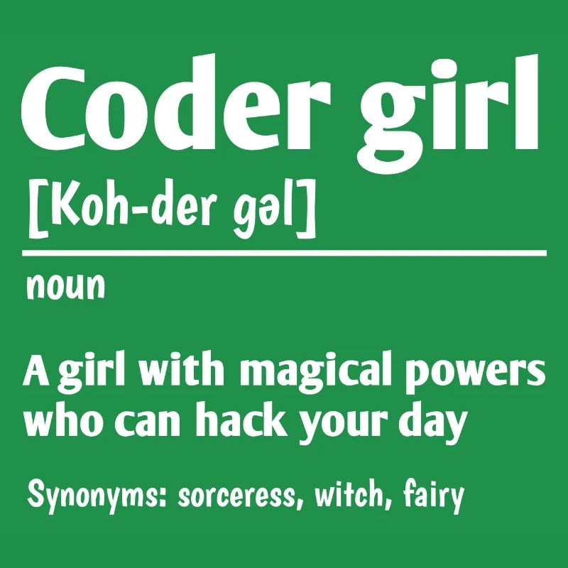 Coder Girl Definition Noun Software Developer Prog