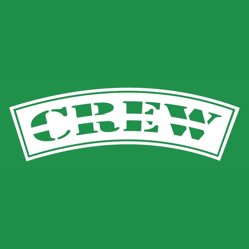 Crew gebogen Design Patch
