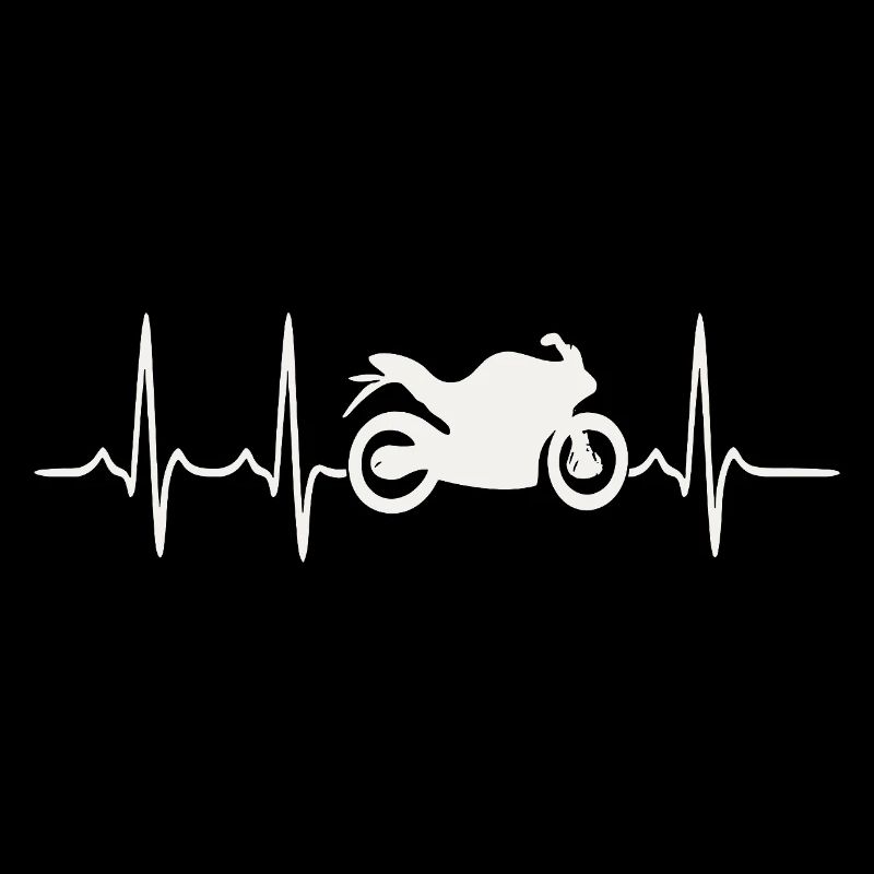 Motorcycle Heartbeat – ECG Pulse Line
