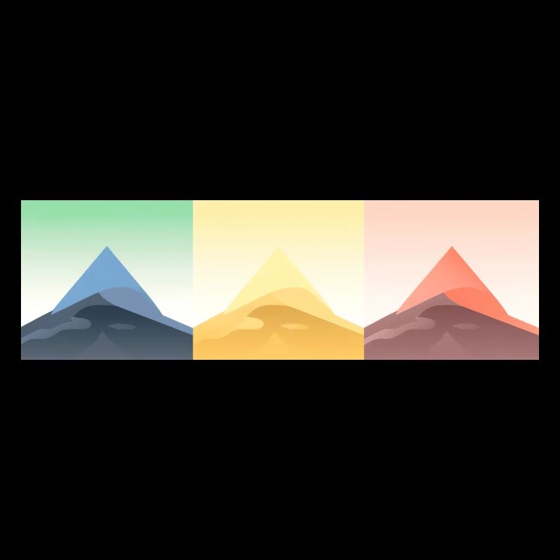 Mountain Landscape Geometric Art
