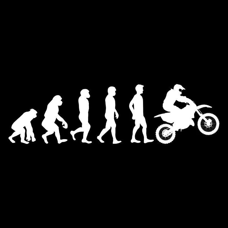 Motocross moto evolution blanc