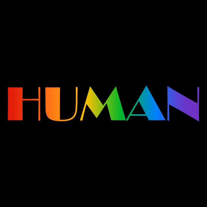 Human rainbow text LGBTQ pride