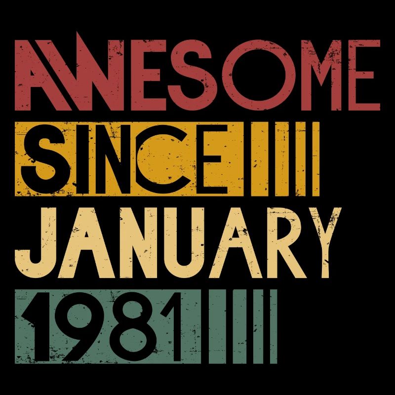 Né en janvier 1981 anniversaire rétro