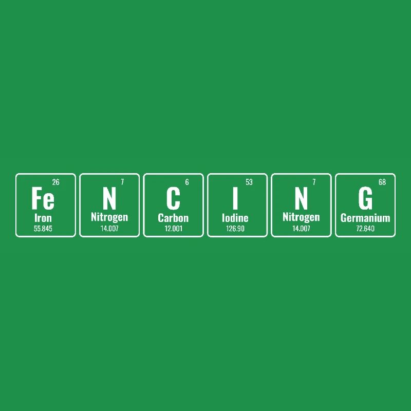 Fencing Periodic Table Of Elements Sword Epee