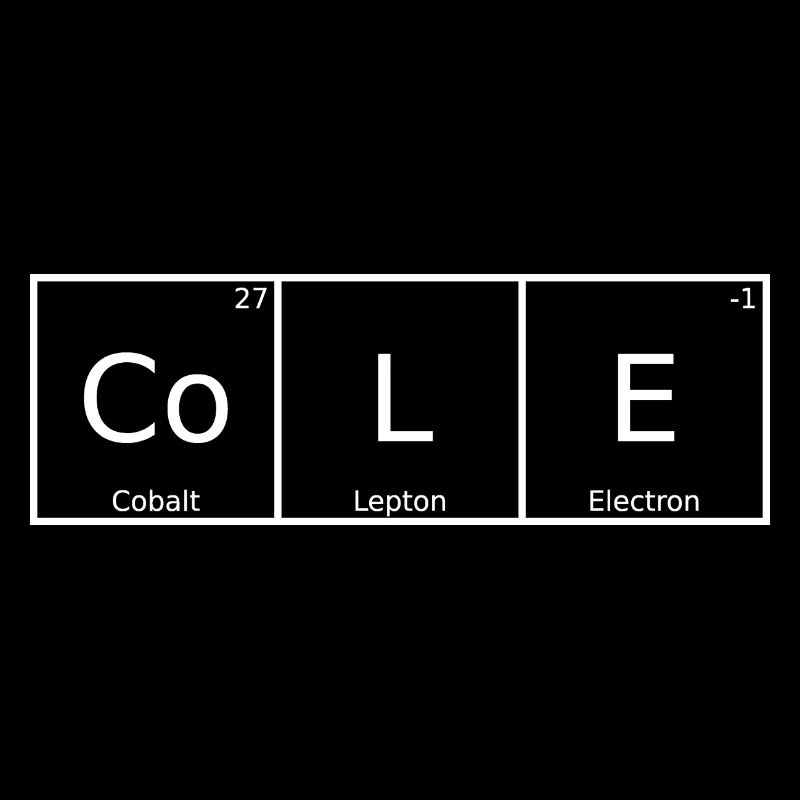 Cole Surname First Name Chemistry Periodic Table Elements
