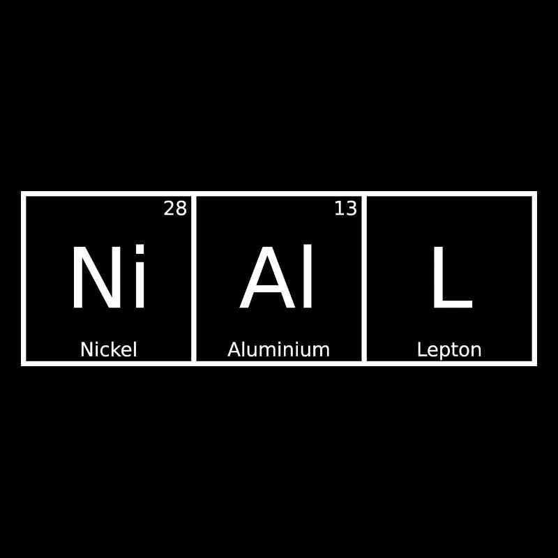 Niall Surname First Name Chemistry Periodic Table Elements