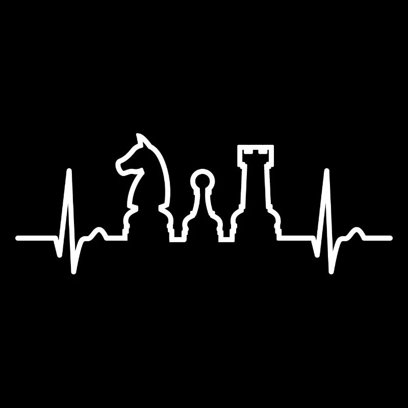 ECG curve - heart curve - pulse, chess - chess matt