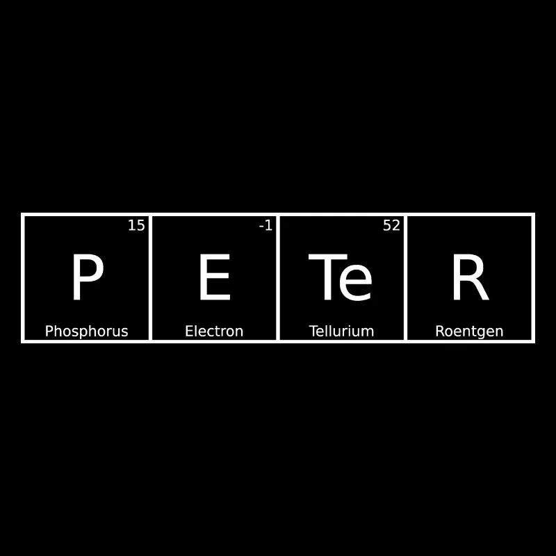 Peter Nom Prénom Chimie Tableau périodique Éléments