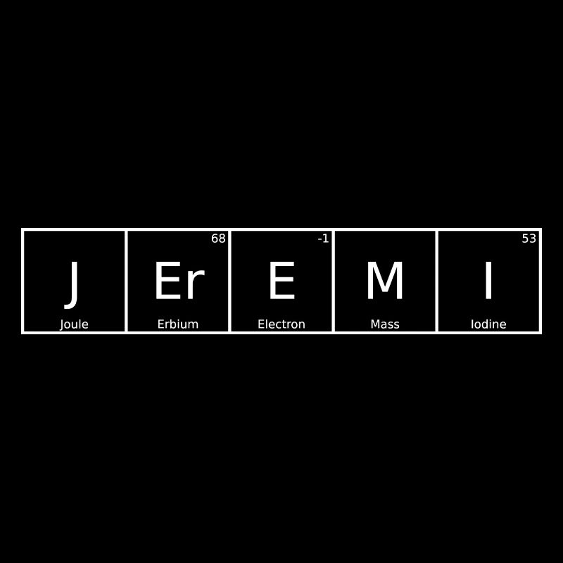 Jeremi Name First Name Chemistry Periodic Table Elements