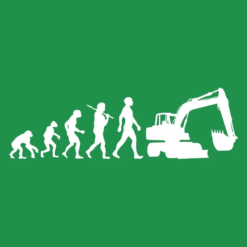 Excavator Evolution Silhouette Gift