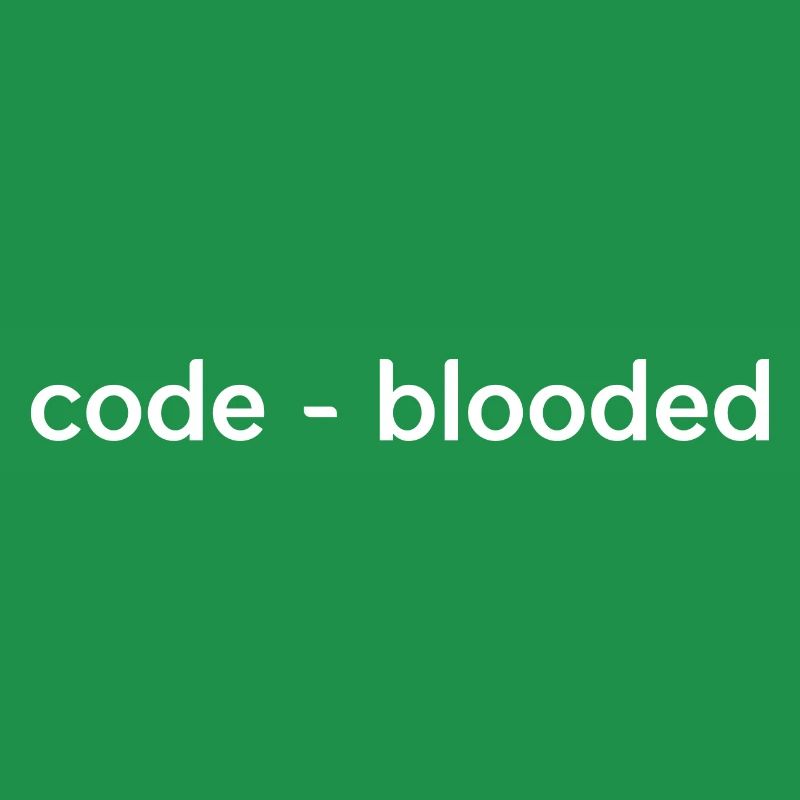 Code Blooded Programming Software Developer Admin