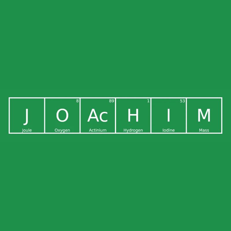 Joachim Name First Name Chemistry Periodic Table Element